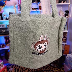 New Custom Labubu Fleece Terri Cloth Tote/Shoulder Bag 4 colors available